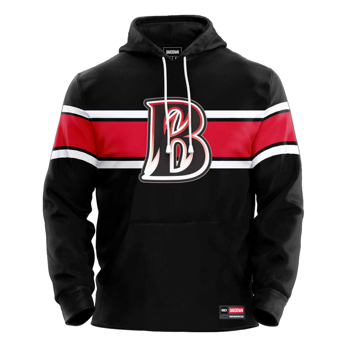 Burlington Blaze Stripe Show Hoodie Bardown Lacrosse